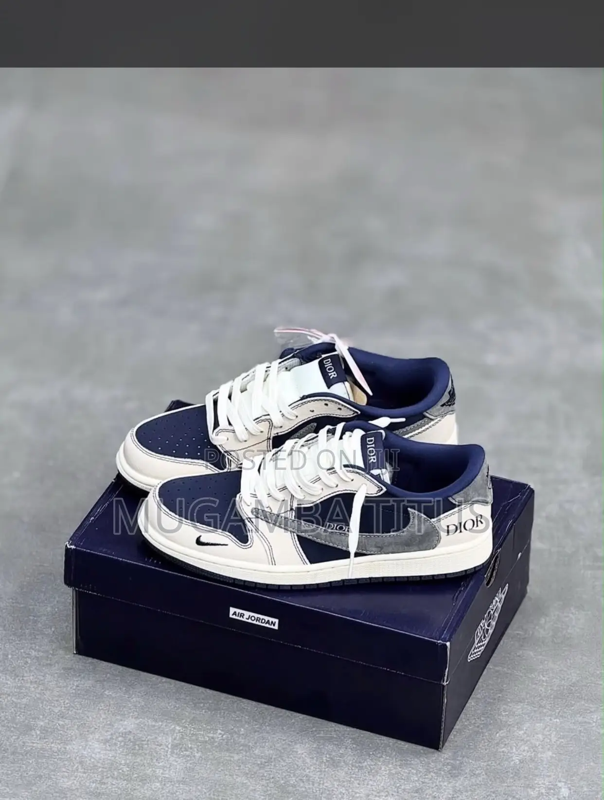 Dior Air Jordan Retro 1 X Travis Scott Navry Blue