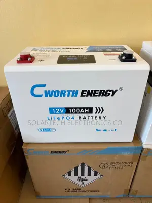 Original Cworth 12V 100Ah Deep Cycle Lithium Battery for Solar