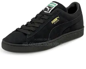 Original PUMA Suede Classic Black Gold Casual Sneakers