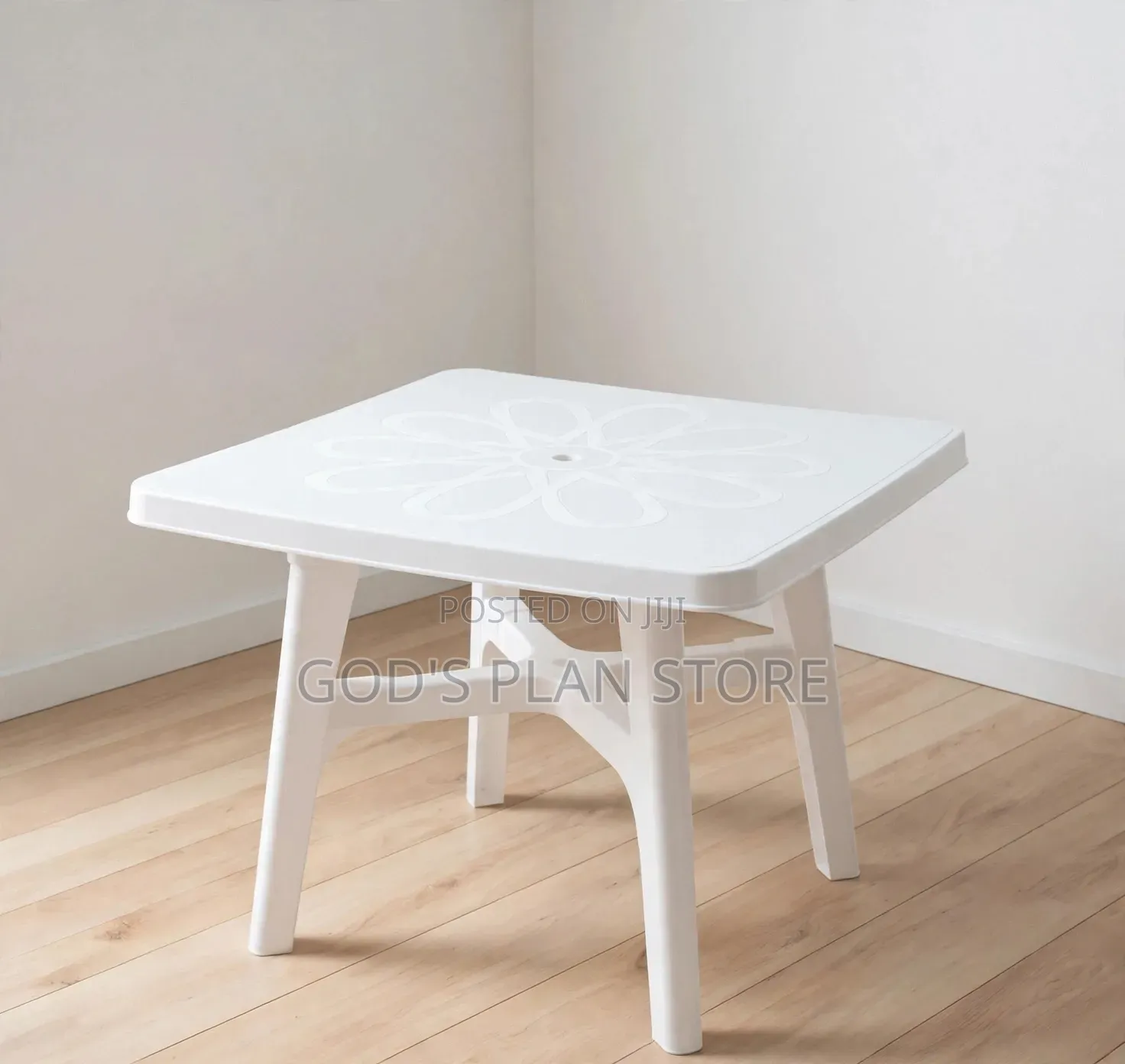 Balcony Plastic Table Plastic Table 4people White Square