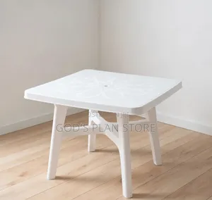 Balcony Plastic Table Plastic Table 4people White Square