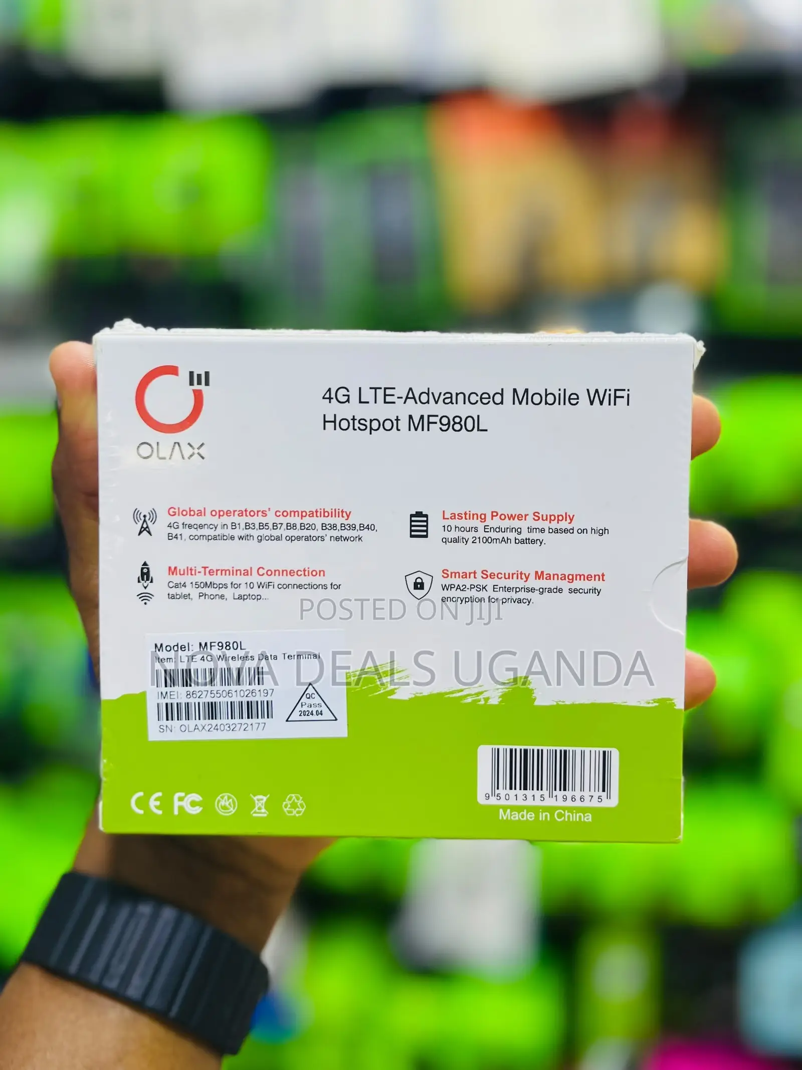 OLAX MF980L 4G LTE Advanced Mobile WiFi Hotspot-150Mbps