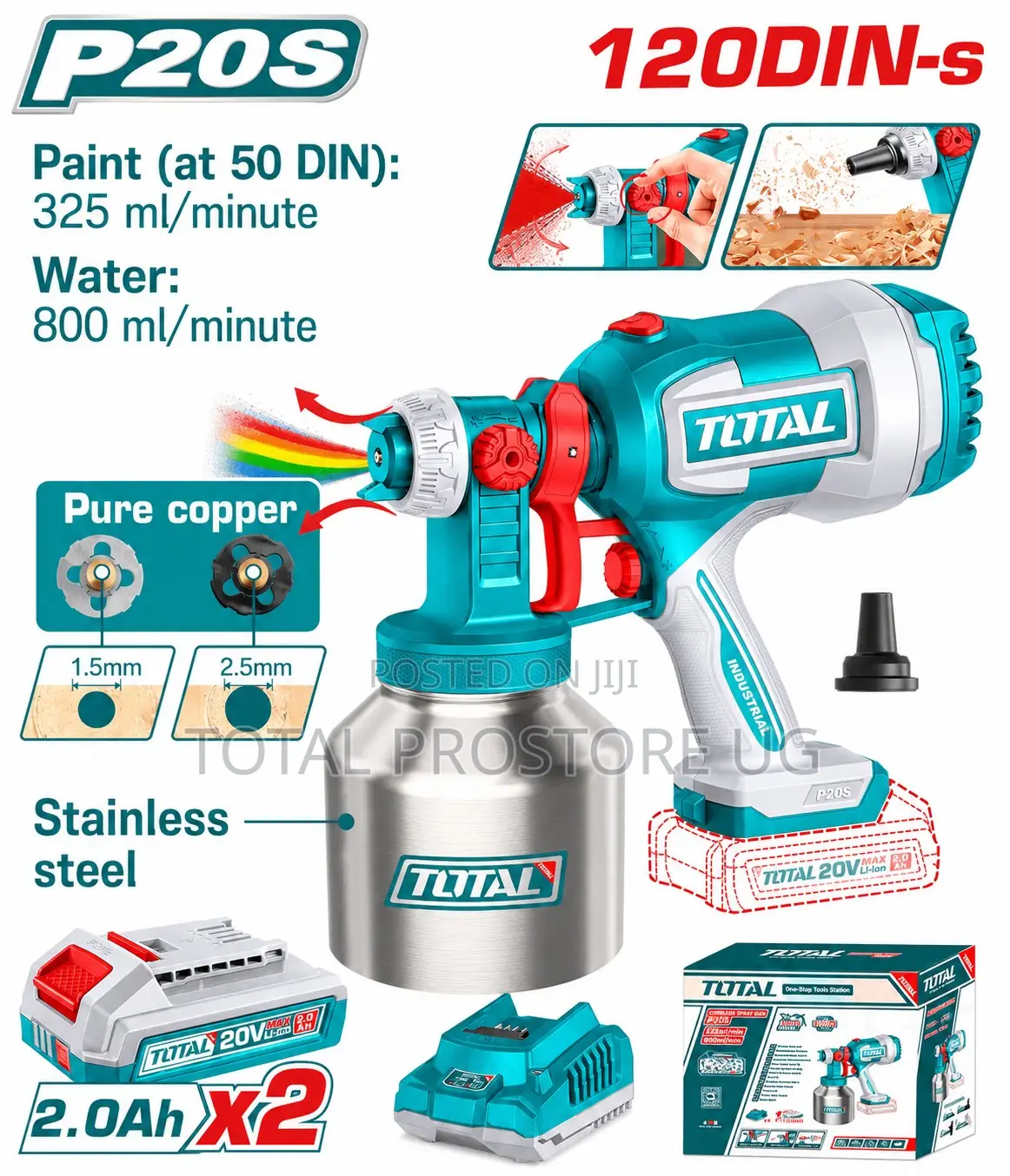 Cordless Spray Gun Metal Container