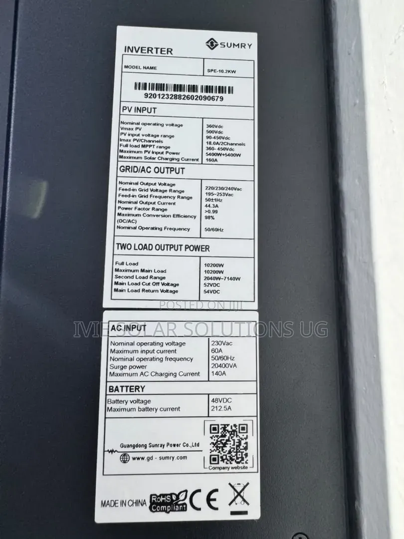 10.2kva Sumry Hybrid Inverter