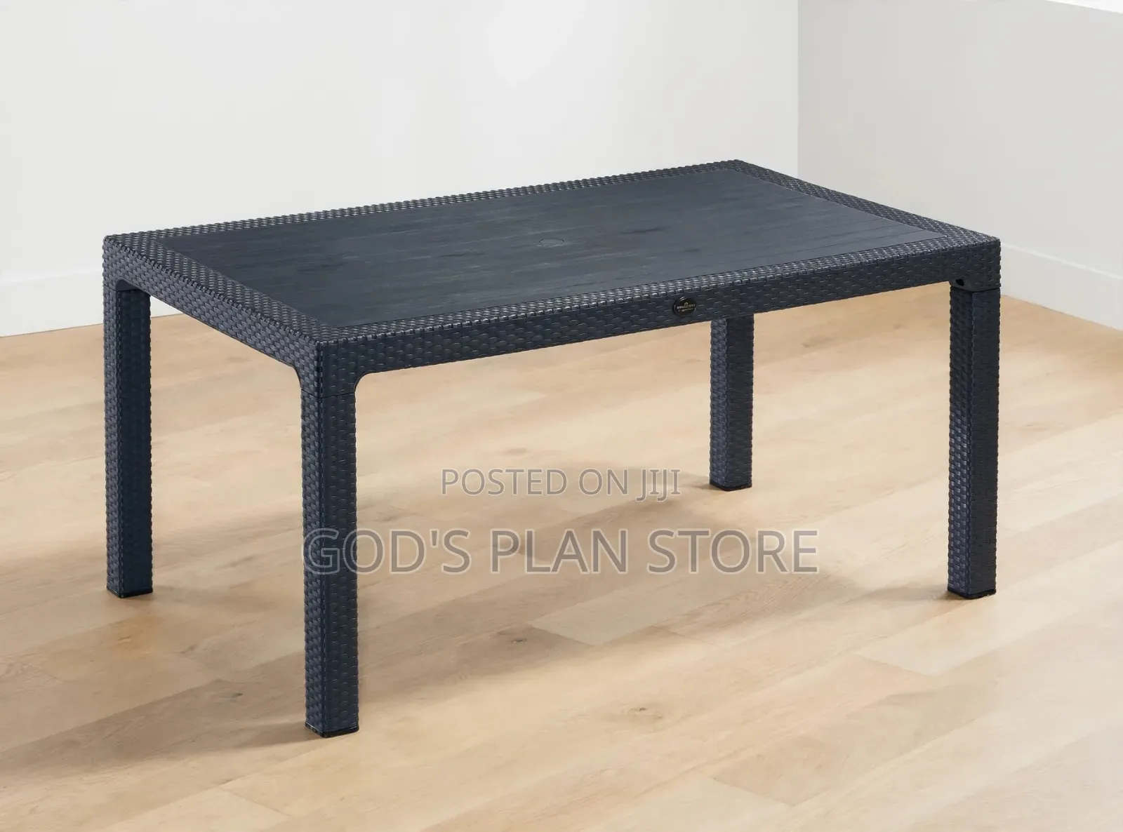 Rectangular Brown Rattan Plastic Table Plastic Table 6people