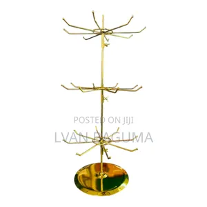Stainless Steel Metallic Jewelry Rotating Stand