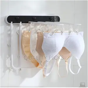 Foldable Drying Hanger Rack With 24 Clips, Clothes Rack