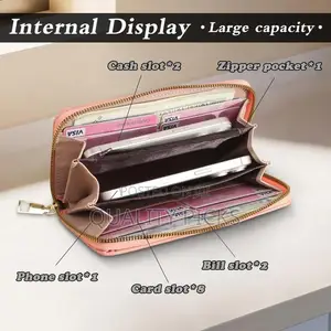 Leather Ladies Wallets Credit Card Holder for Women