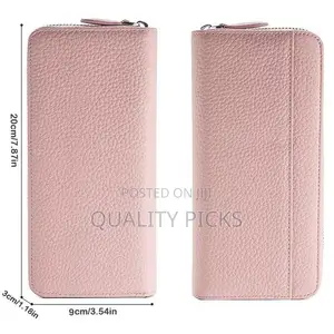 Leather Women's Wallets RFID Blocking Zip Around Large Capacity