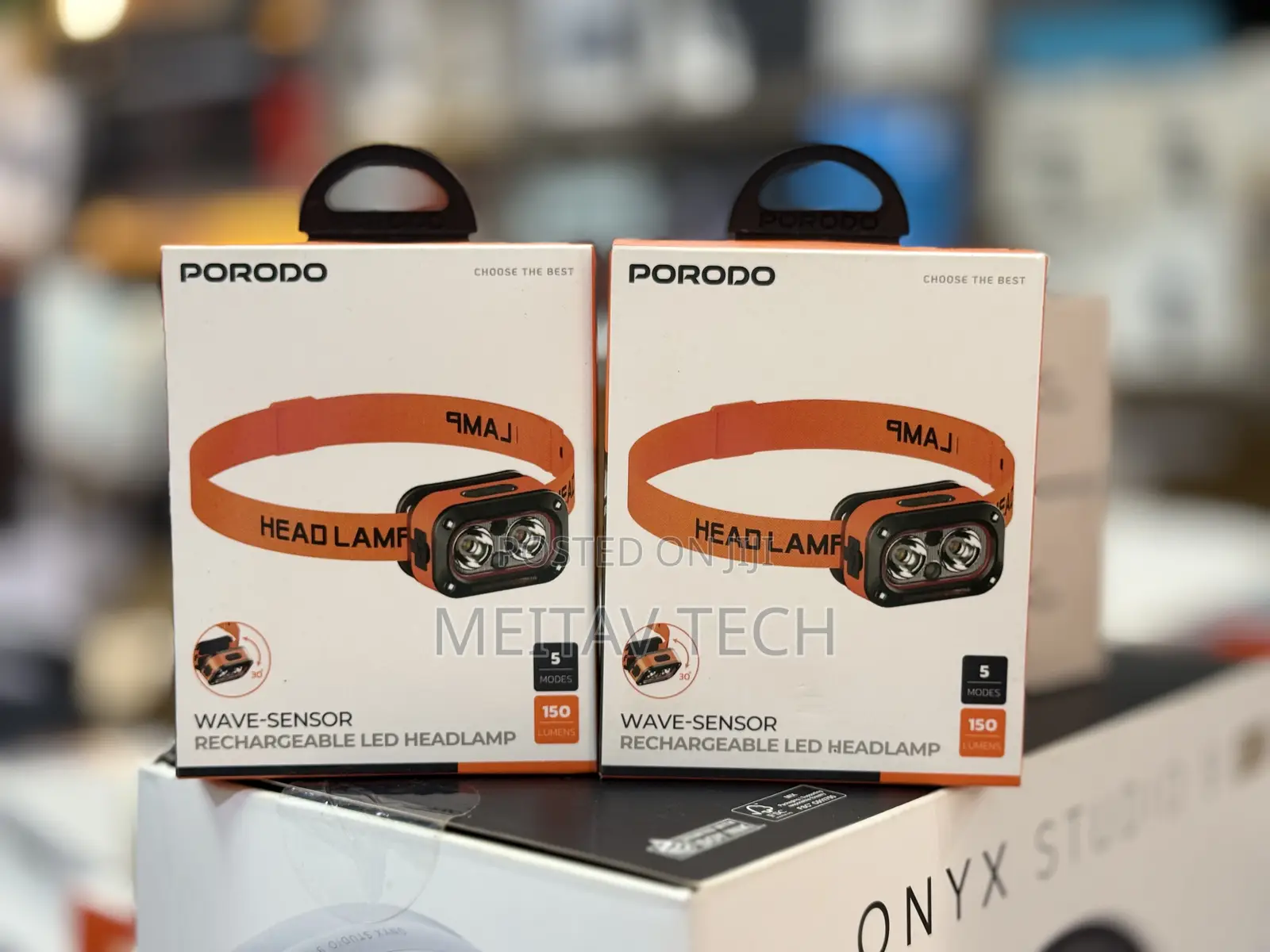 Porodo Wave Sensor Rechargeable LED Head Lamp