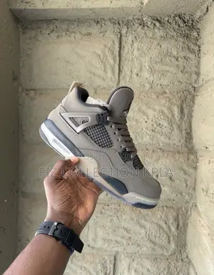 Original Nike Air Jordan 4 Retro Fear Grey Black Sneakers