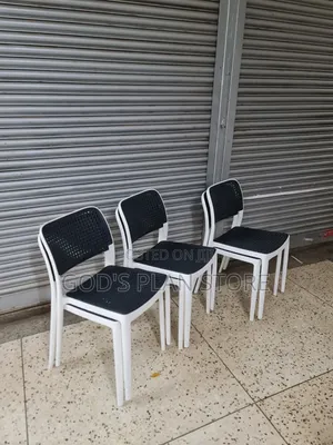 Black Perforated Seat/Back Dining Plastic Chairs Plastic Chairs
