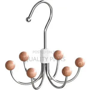 360° Rotating Octopus Hanger With 6 Wooden Ball Hangers