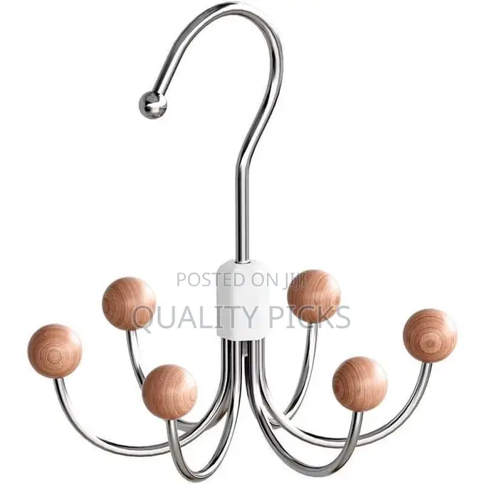 360° Rotating Octopus Hanger With 6 Wooden Ball Hangers