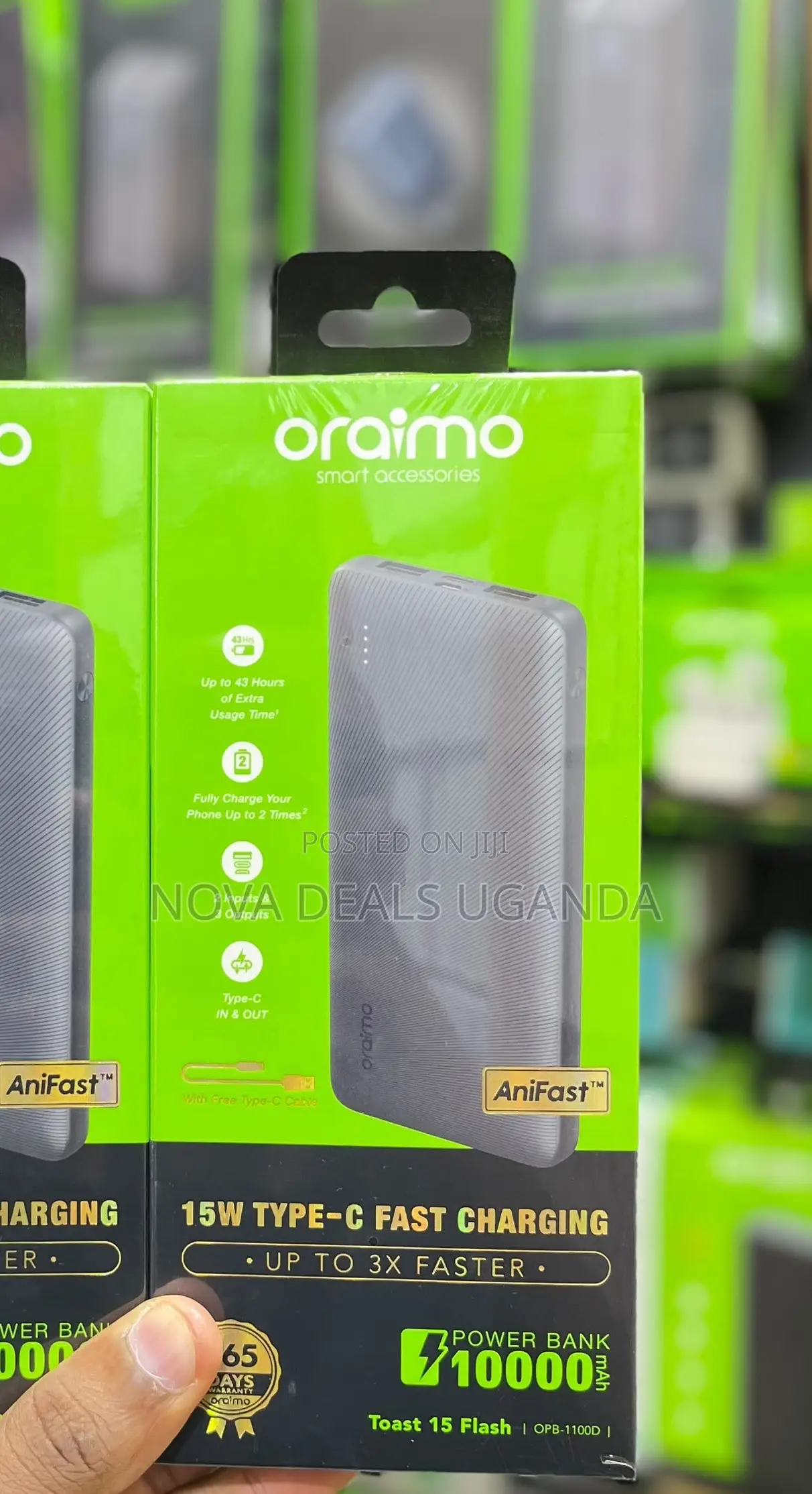 Oraimo Toast 15 Flash – 10,000mah Power Bank (Opb-1100d)