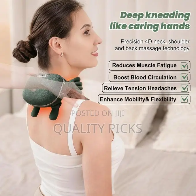 Bionic Heated Massager, Wireless Portable Shiatsu