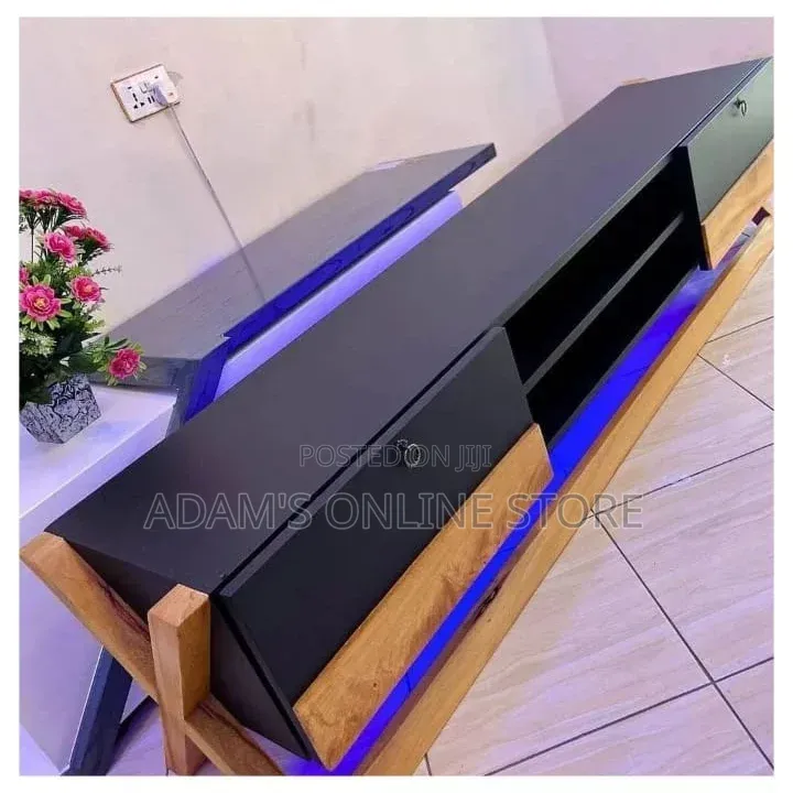 Black TV Stand Unit 190cm Length