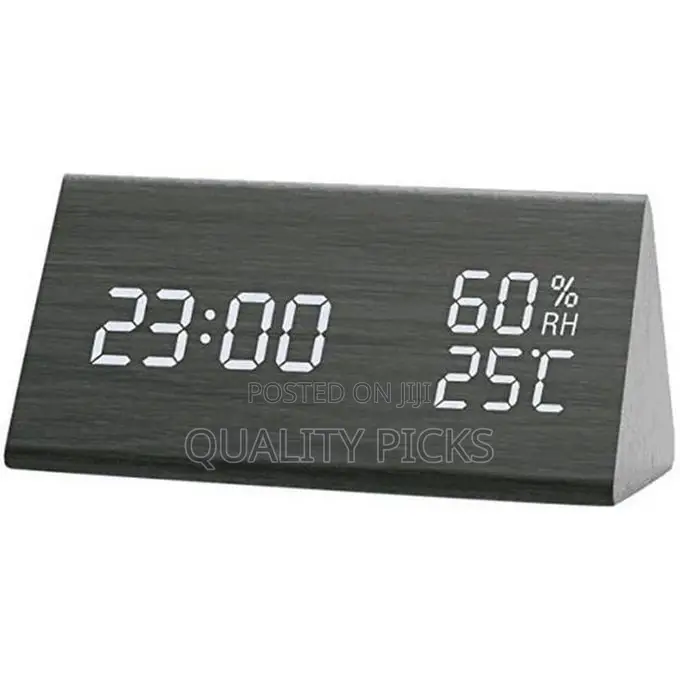 Triangular Wooden Alarm Clock