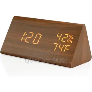 Triangular Wooden Alarm Clock