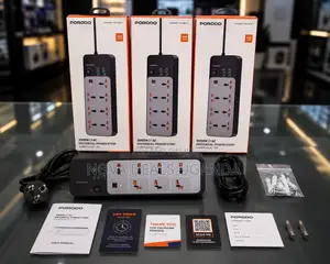 Porodo 3000W Universal Power Strip With 7×AC 24H Timer 3M UK-Plug Cord