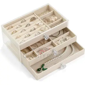 3 Layer Acrylic Jewelry Storage Box With 3 Drawers