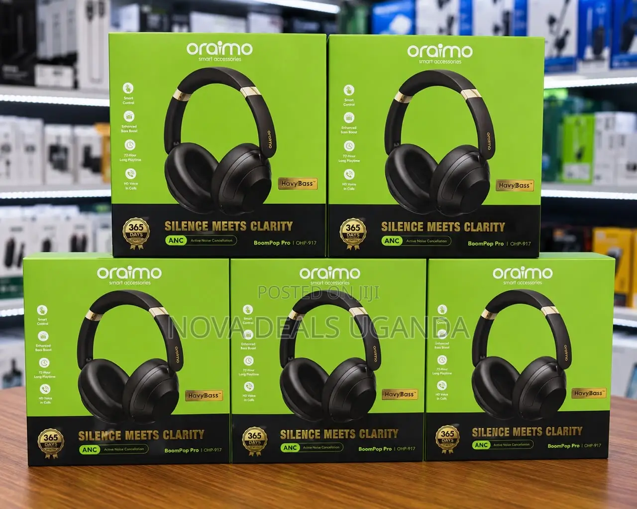 ORAIMO Overhead HavyBass Wireless ANC Headphones - BoomPop Pro