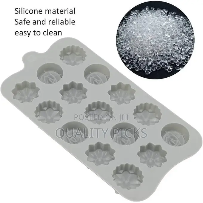 Candle Molds 15 Grid Beautiful Flower Shape Silicone Cake Mold
