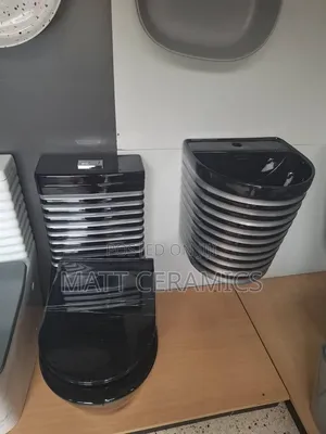 Black and Silver Toilet