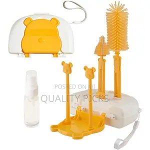 Baby Bottle Drying Rack and Cleaning Set