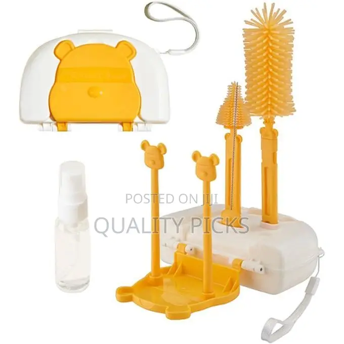 Baby Bottle Drying Rack and Cleaning Set