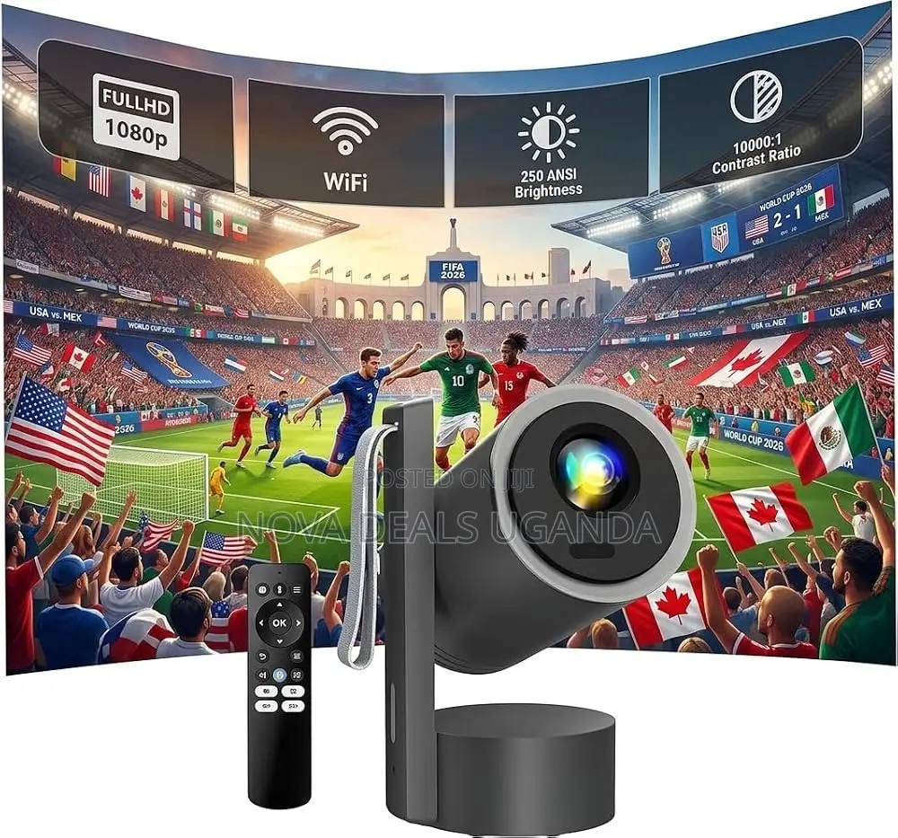 Porodo Rechargeable Smart Android Projector With WiFi and Bluetooth