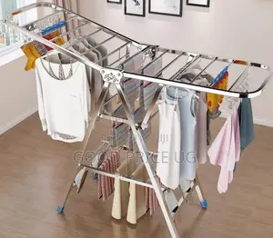 Heavy-Duty, 3-Tier Foldable Stainless Steel Clothes Drying Rack