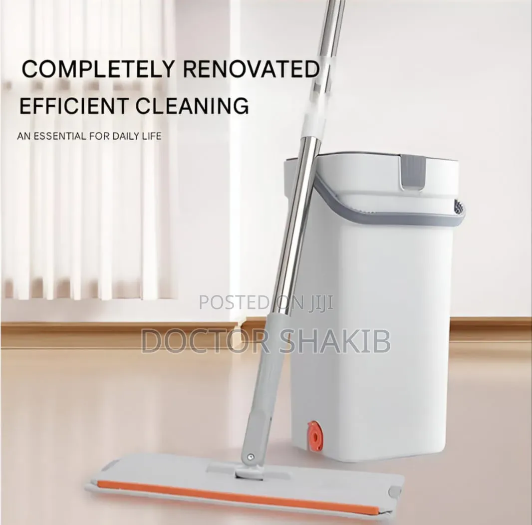 Hands-Free Flat Mop and Bucket Set