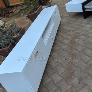 White TV Stand Unit 7ft Length