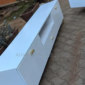 White TV Stand Unit 7ft Length