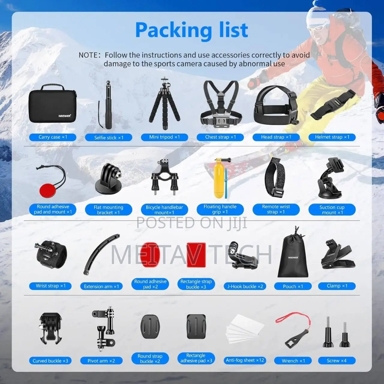 Neewr 50in1 Action Camera Accessory Kit
