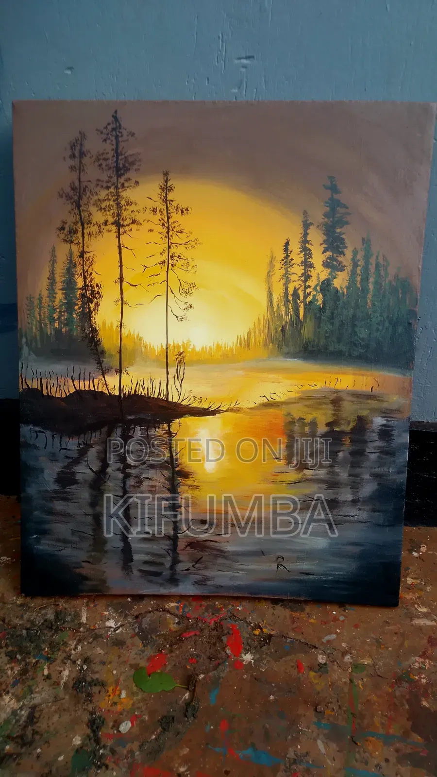 Sunset Painting on Canvas