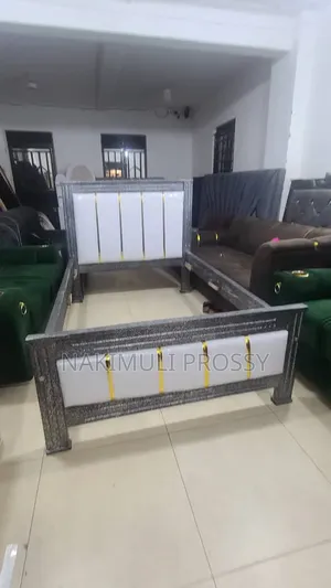 4by6 White and Gray Bed With Stickers