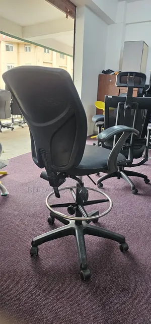 Counter Leather Adjustable Office Chair