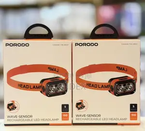 Porodo Wave Sensor Rechargeable LED Head Lamp, 5×Lighting Modes