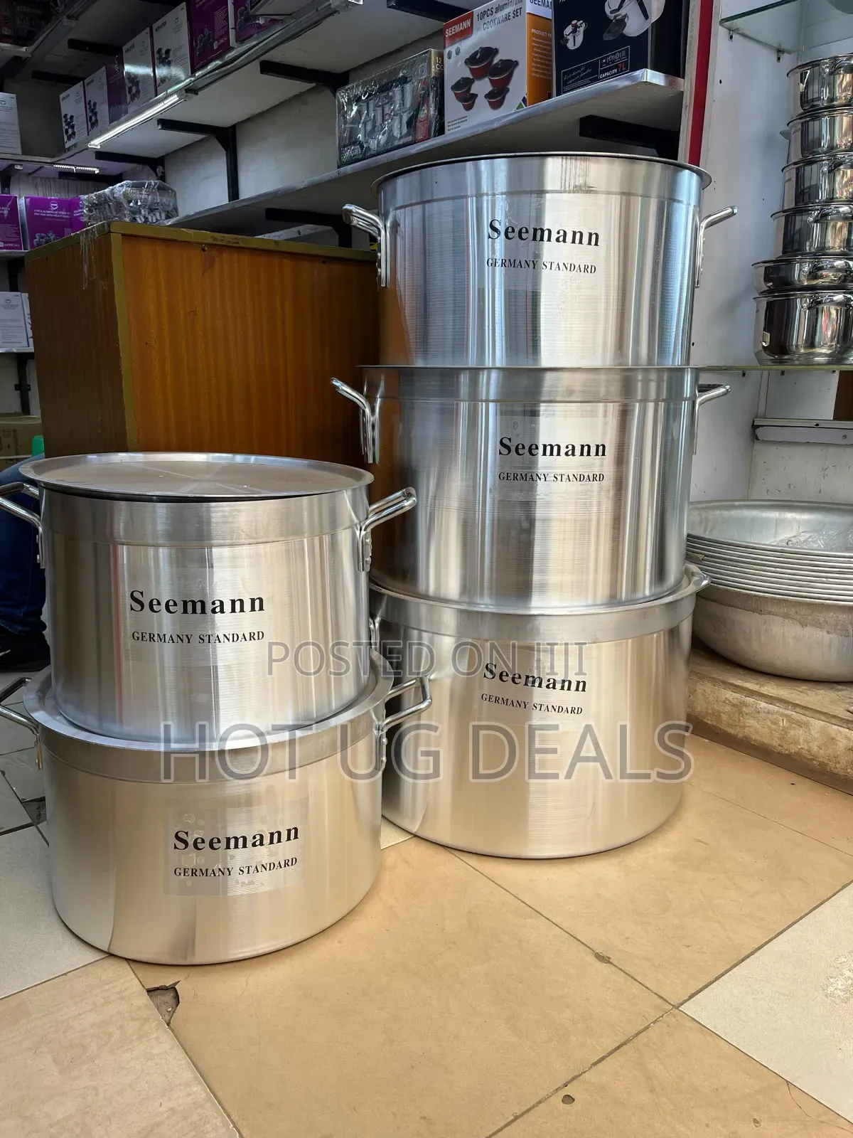Seemann Germany Standard Heavy-Duty Aluminum Sufuria Cooking Pots Set