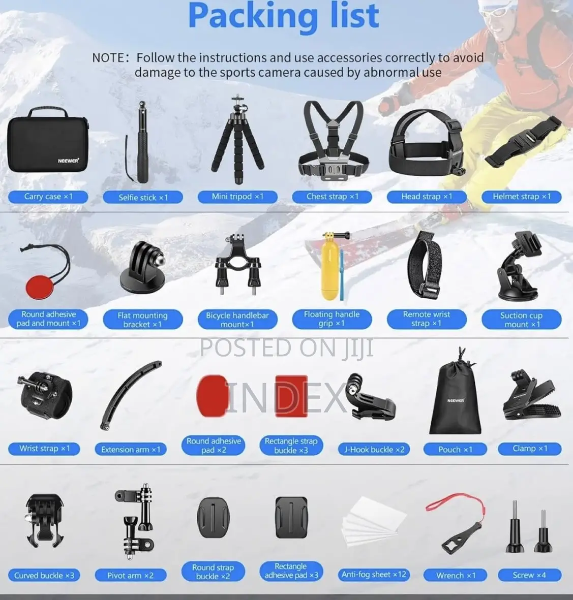 Neewr 50in1 Action Camera Accessory Kit