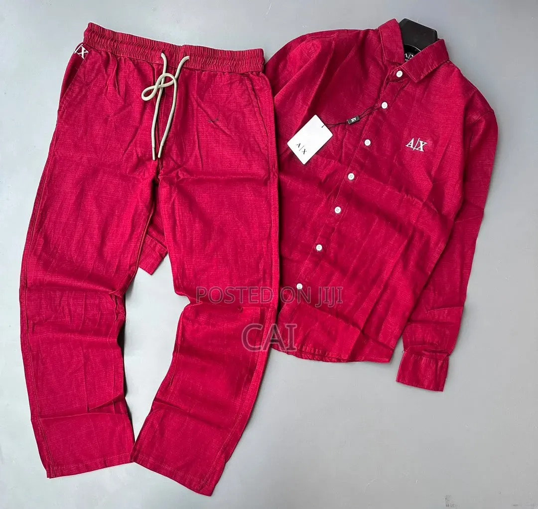 Armani Exchange Linen Two Piece Set