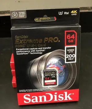 64gb Extreme Pro Camera Sd Card 200mbs