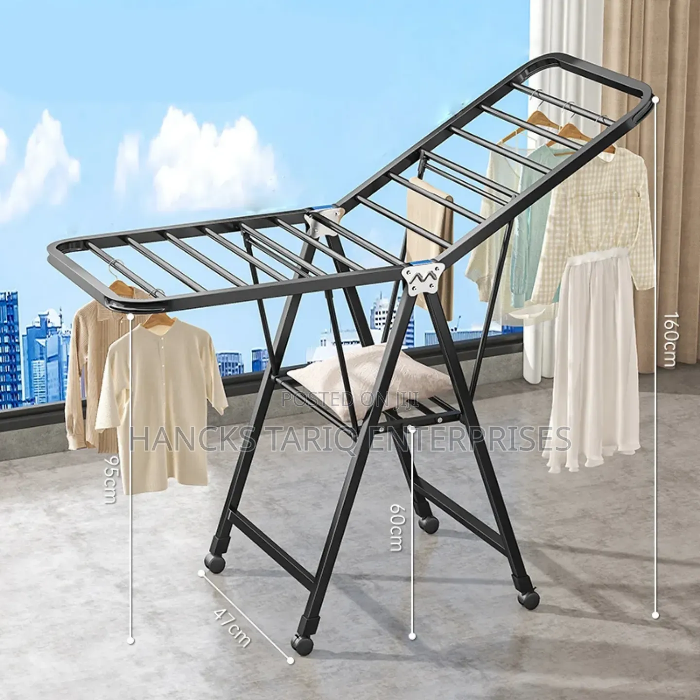 Foldable Rolling Clothes Drying Rack / Laundry Airer.