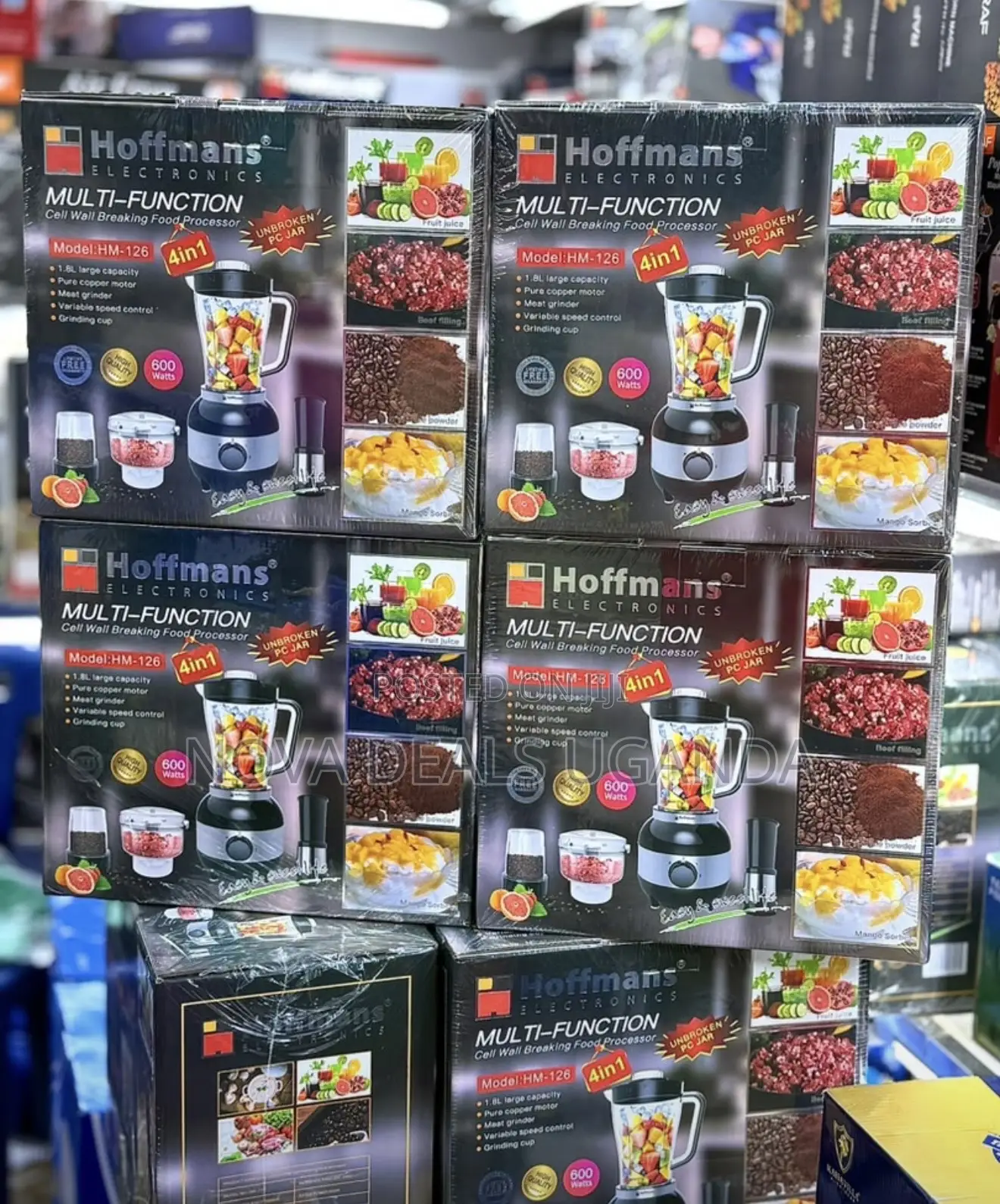 Hoffmans Multi-Function 4-in-1 Food Processor Blender 600W HM-126