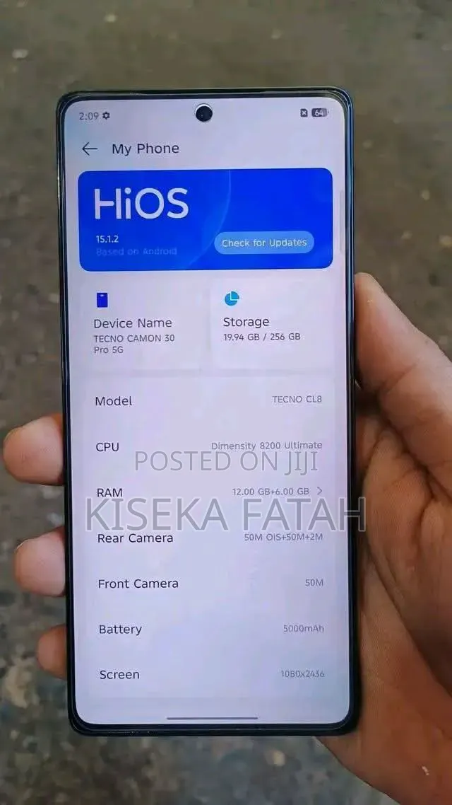 Tecno Camon 30 5G 256 GB Black