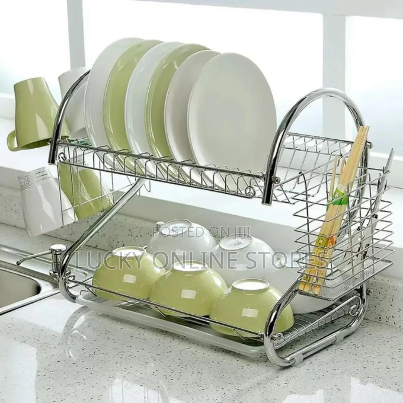 2 Layers Stainless Dish Rack