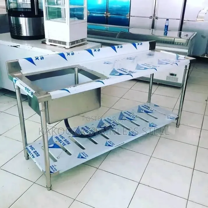 Stainless Commercial Sink Single Tray Single Bowl