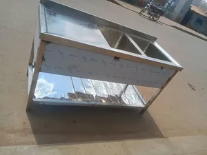 Stainless Sink Double Bowl Single Tray